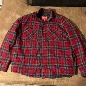 Coleman Men’s Red Button Down Flannel Size Large